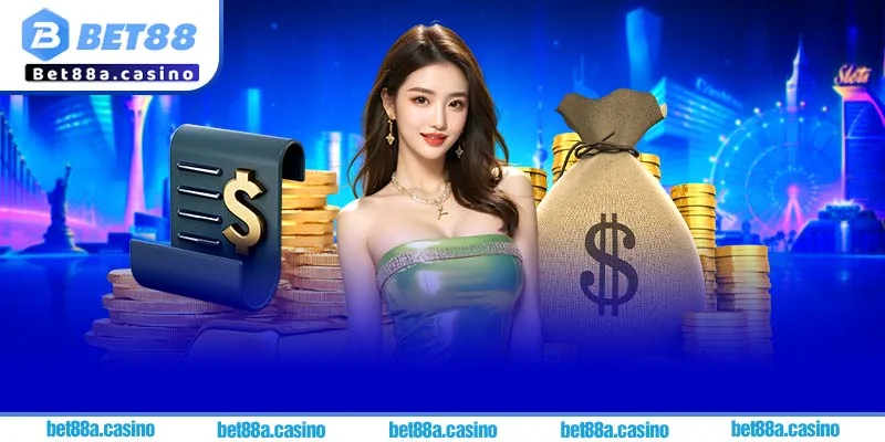 Giao diện tài khoản sau khi nạp tiền Bet88, hiển thị số dư và tùy chọn kiểm tra khuyến mãi.