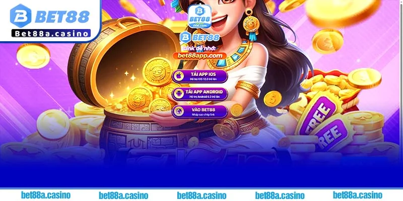 Trang chủ Bet88 với mục “Tải App” nổi bật, hỗ trợ người chơi tải app Bet88 dễ dàng.